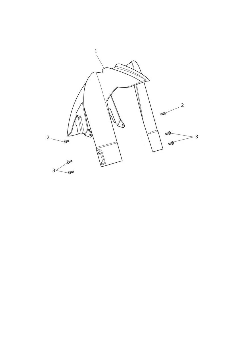 Front Mudguard exploded diagram