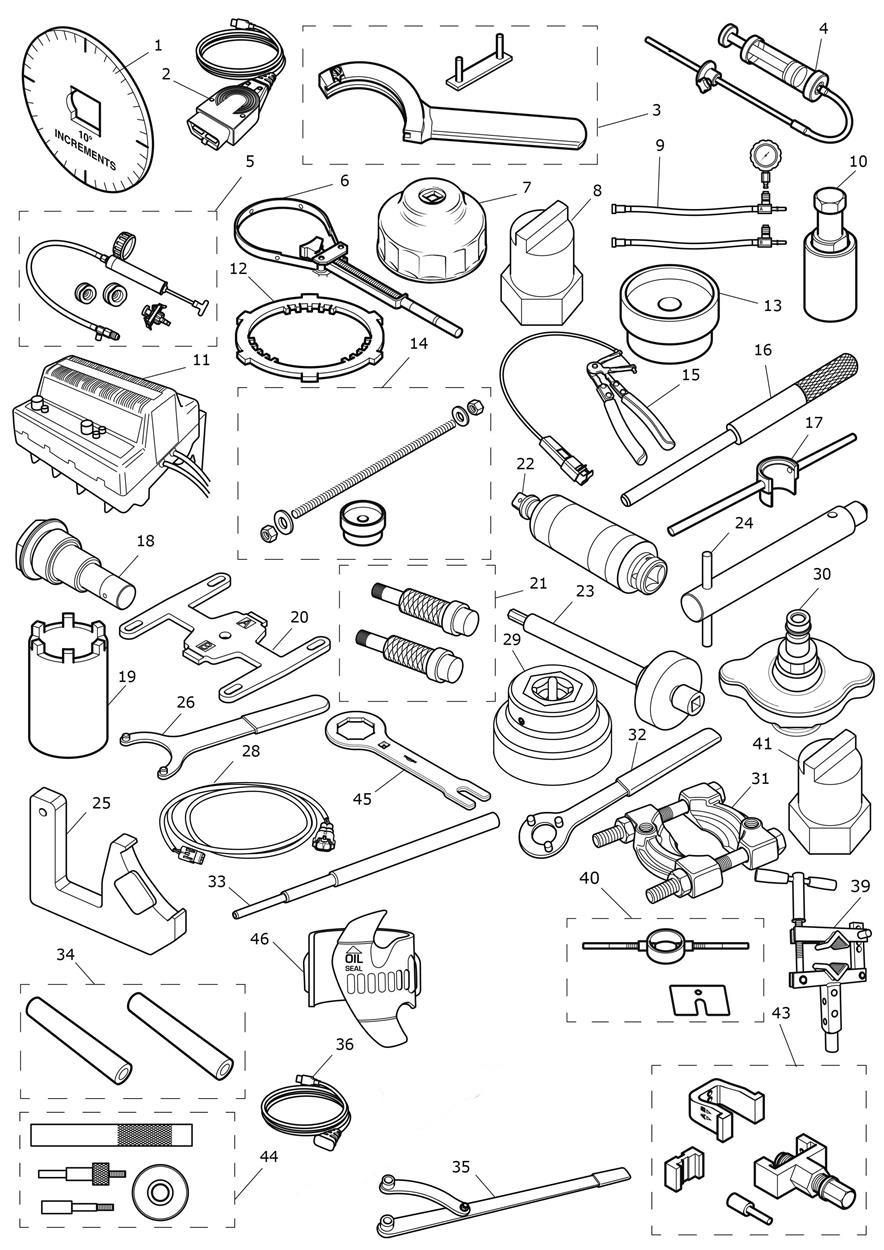 Service Tools exploded diagram