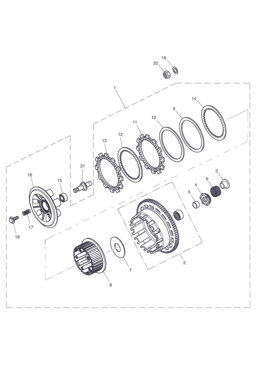 Clutch exploded diagram