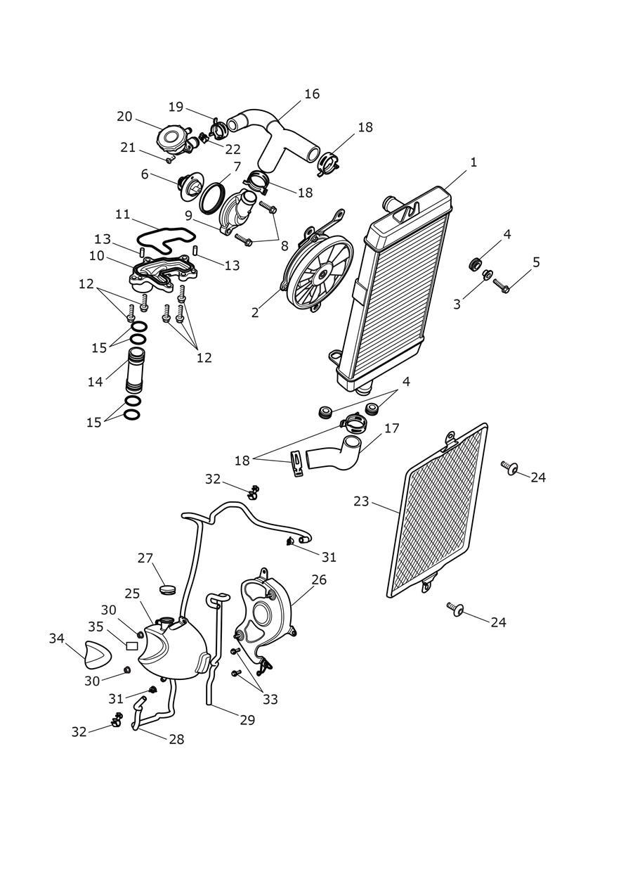 Cooling System exploded diagram