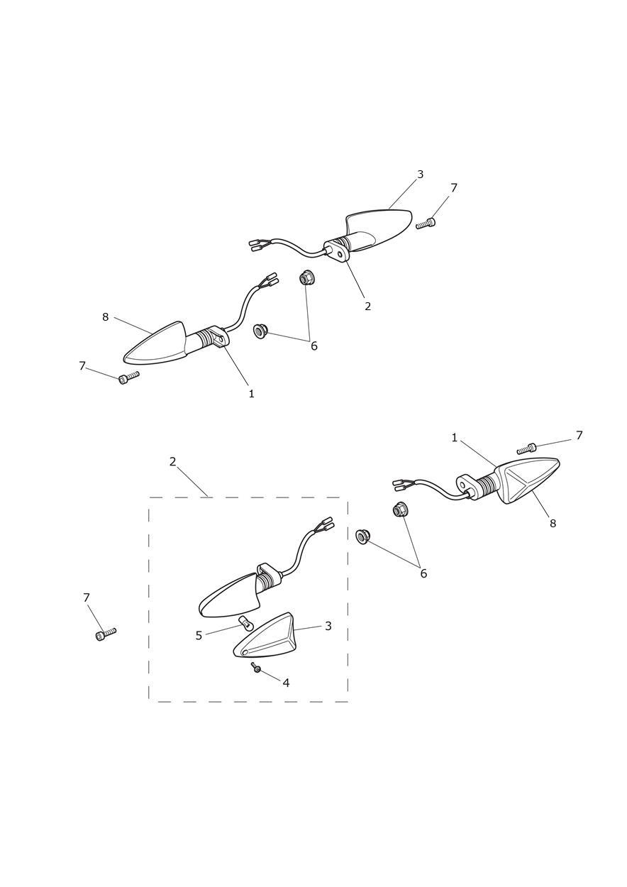 Indicators exploded diagram