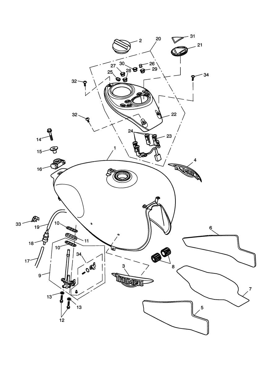 Fuel Tank & Fittings exploded diagram