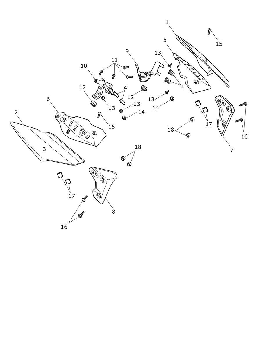 Side Fairing Assembly exploded diagram