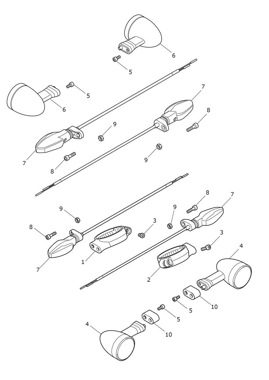 Indicators - US & CA Only exploded diagram