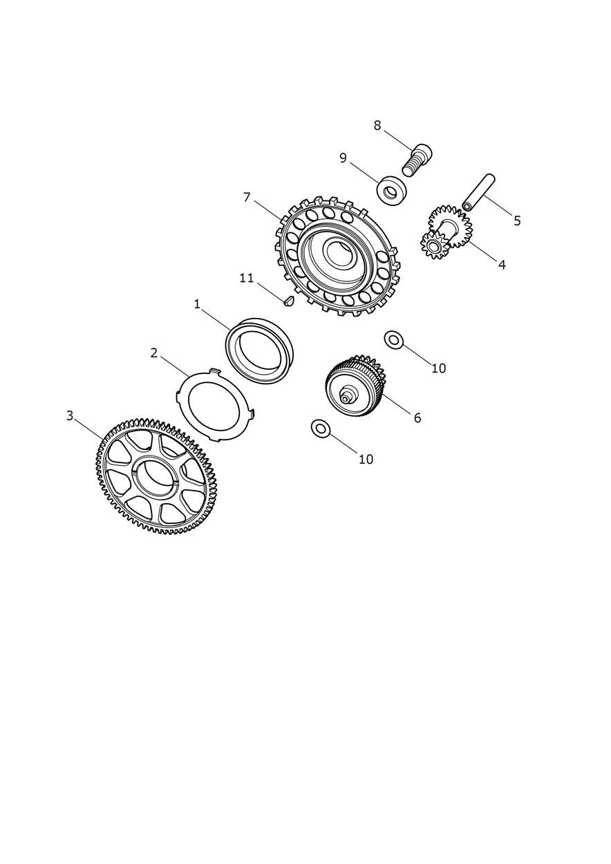 Starter Drive Gears exploded diagram
