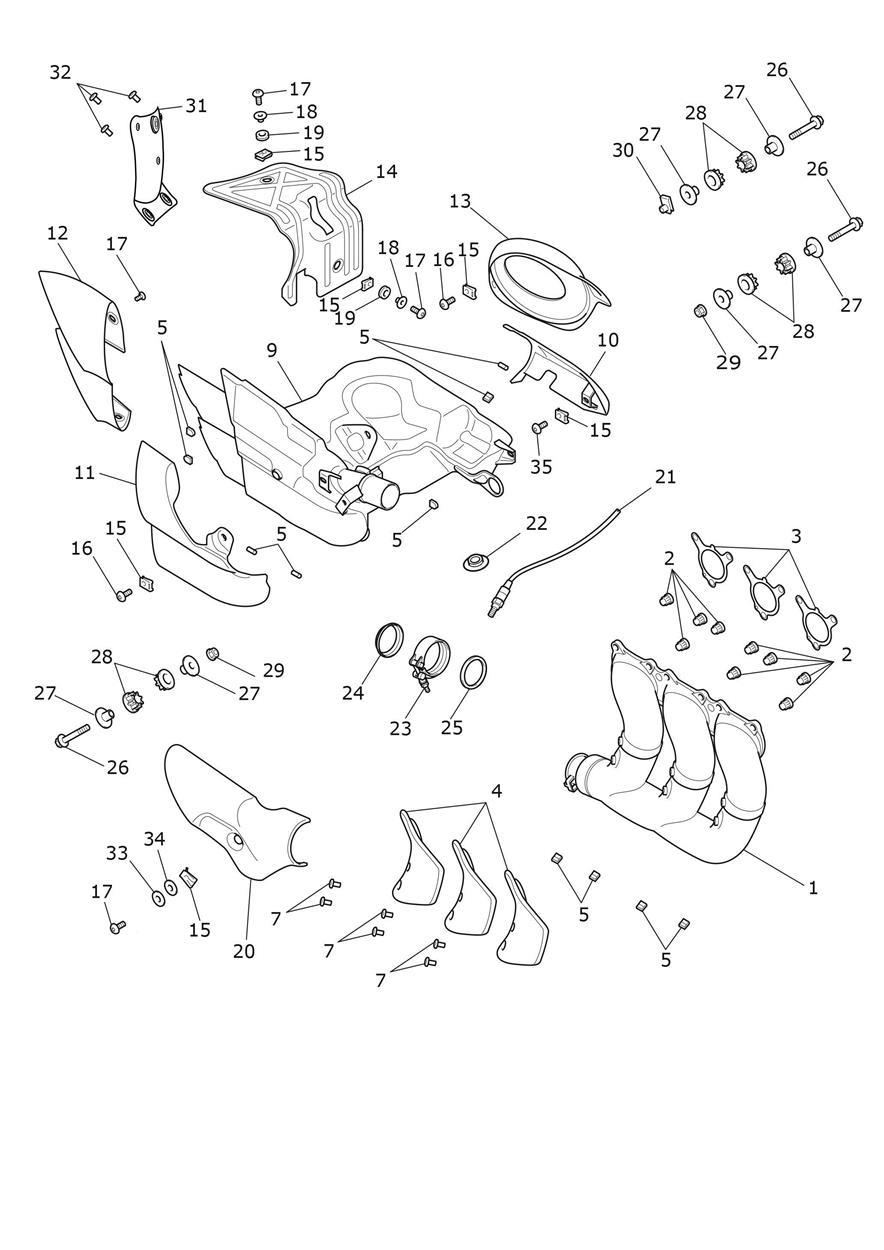Exhaust System exploded diagram