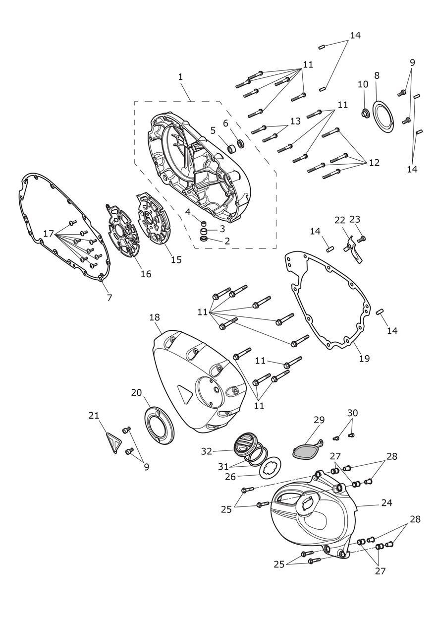 Engine Covers exploded diagram