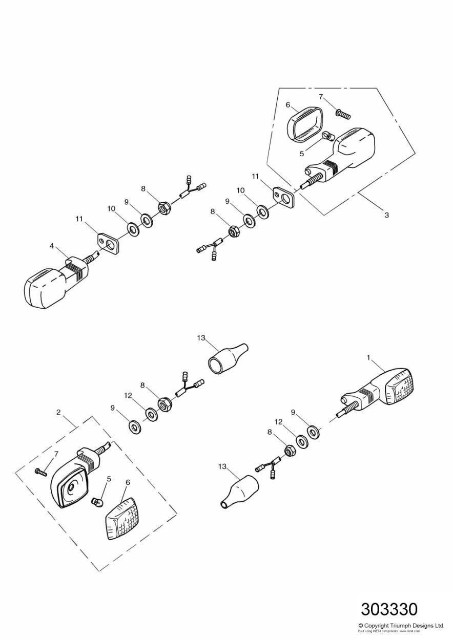 Indicators exploded diagram
