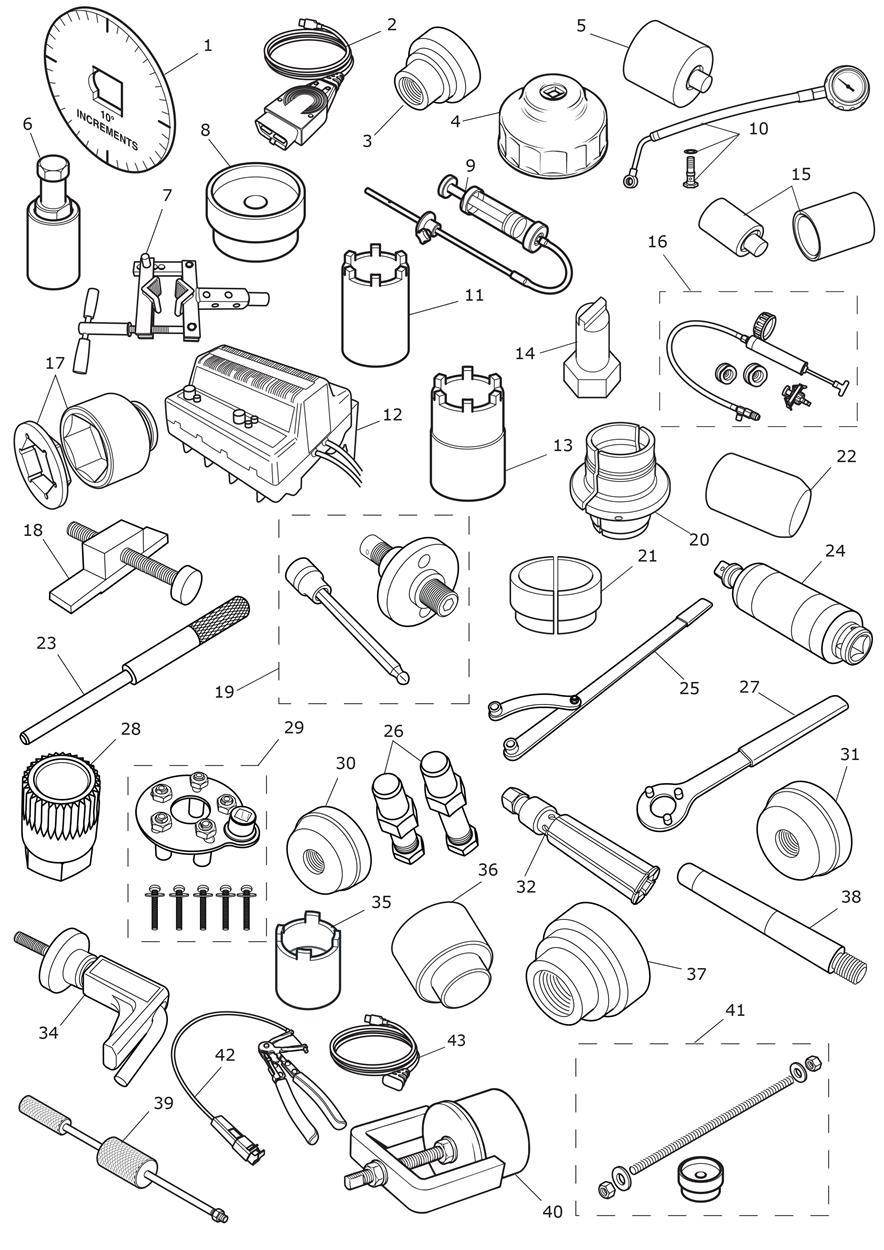 Service Tools exploded diagram