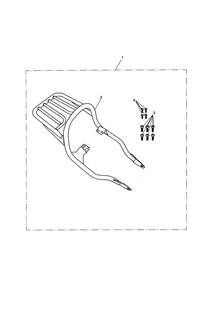 Luggage Rack, Chrome exploded diagram
