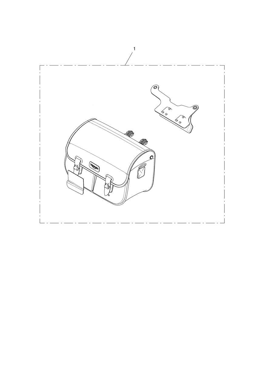 Pannier, Waxed Cotton, RHS, Olive exploded diagram