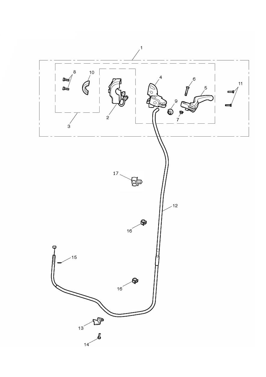 Clutch Controls & Switches exploded diagram