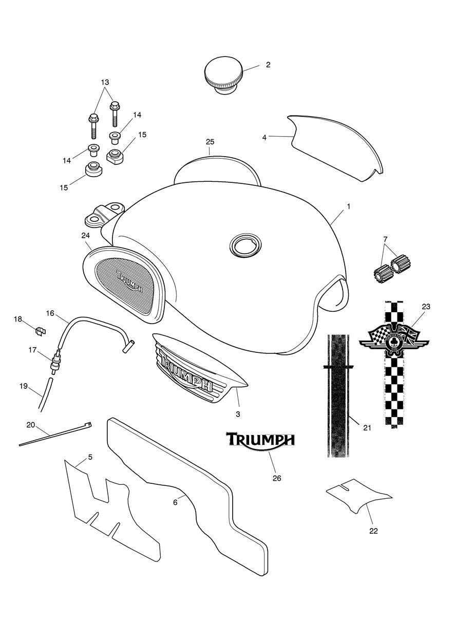 Fuel Tank & Fittings exploded diagram