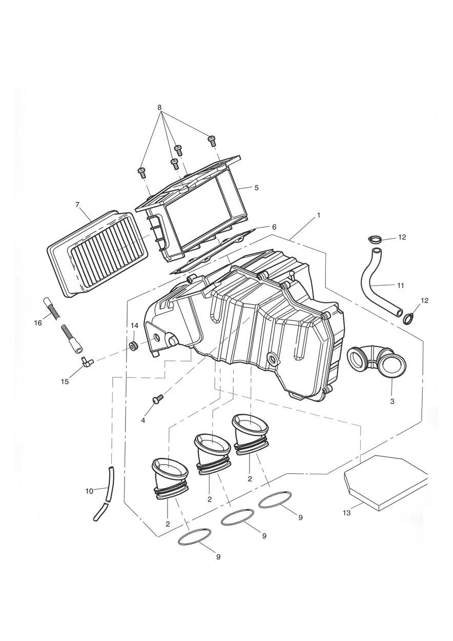Airbox exploded diagram