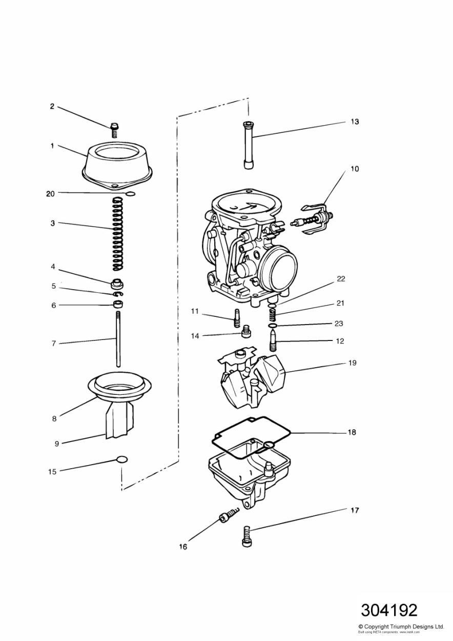 Carburettor Parts Carburettor assemblies 1240400-T0301, T1240625 & T1240450 exploded diagram