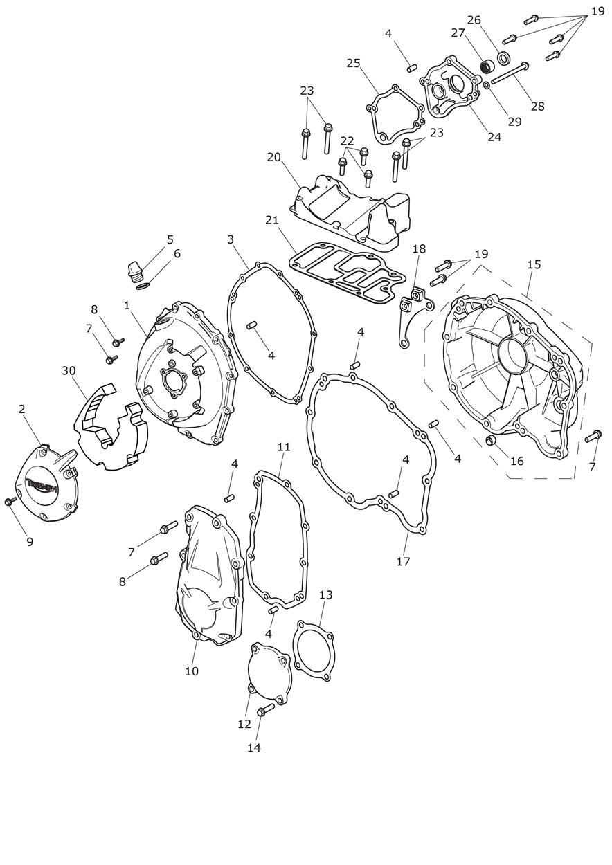 Engine Covers exploded diagram