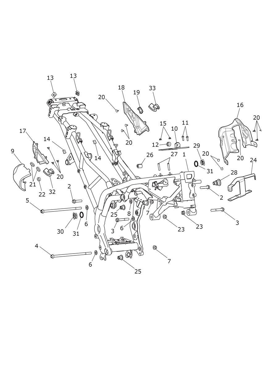 Main Frame & Fittings exploded diagram