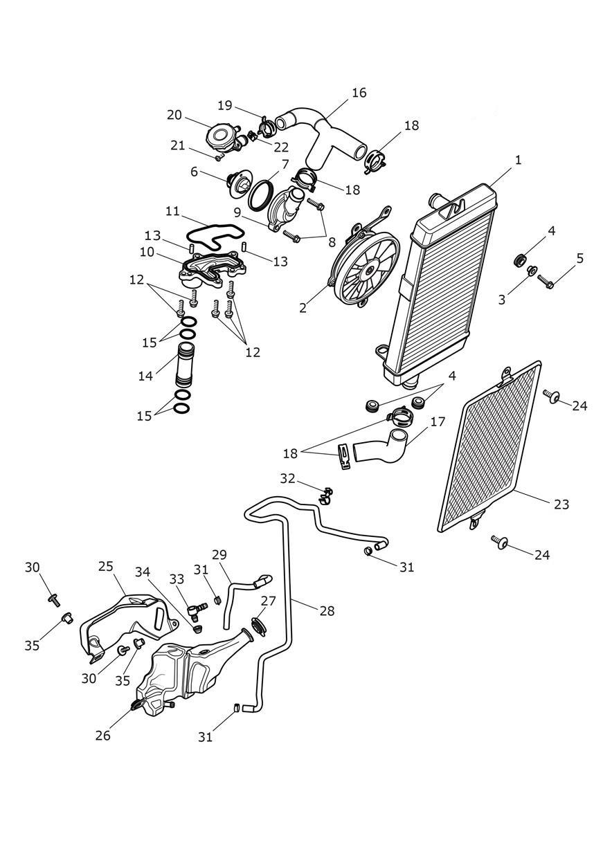 Cooling System exploded diagram