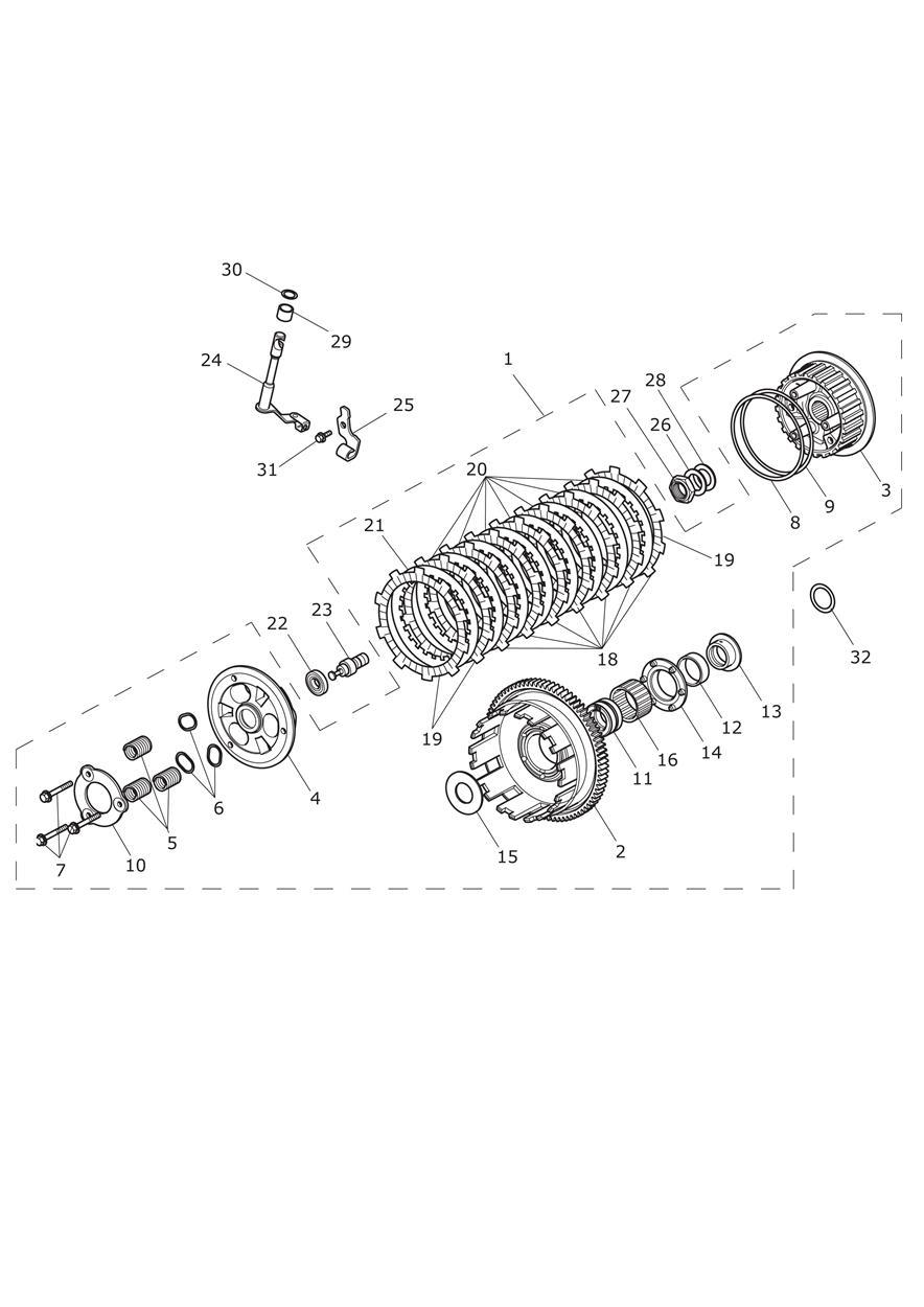 Clutch exploded diagram