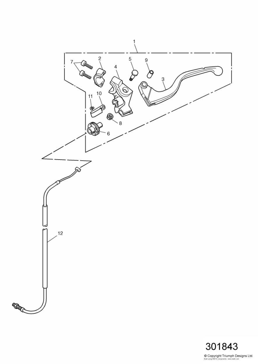 Control Cables exploded diagram