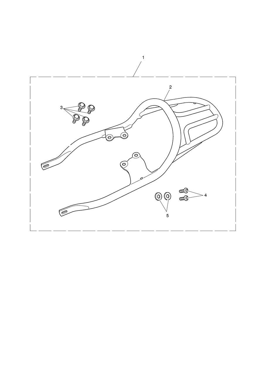 Luggage Rack Kit, Graphite exploded diagram