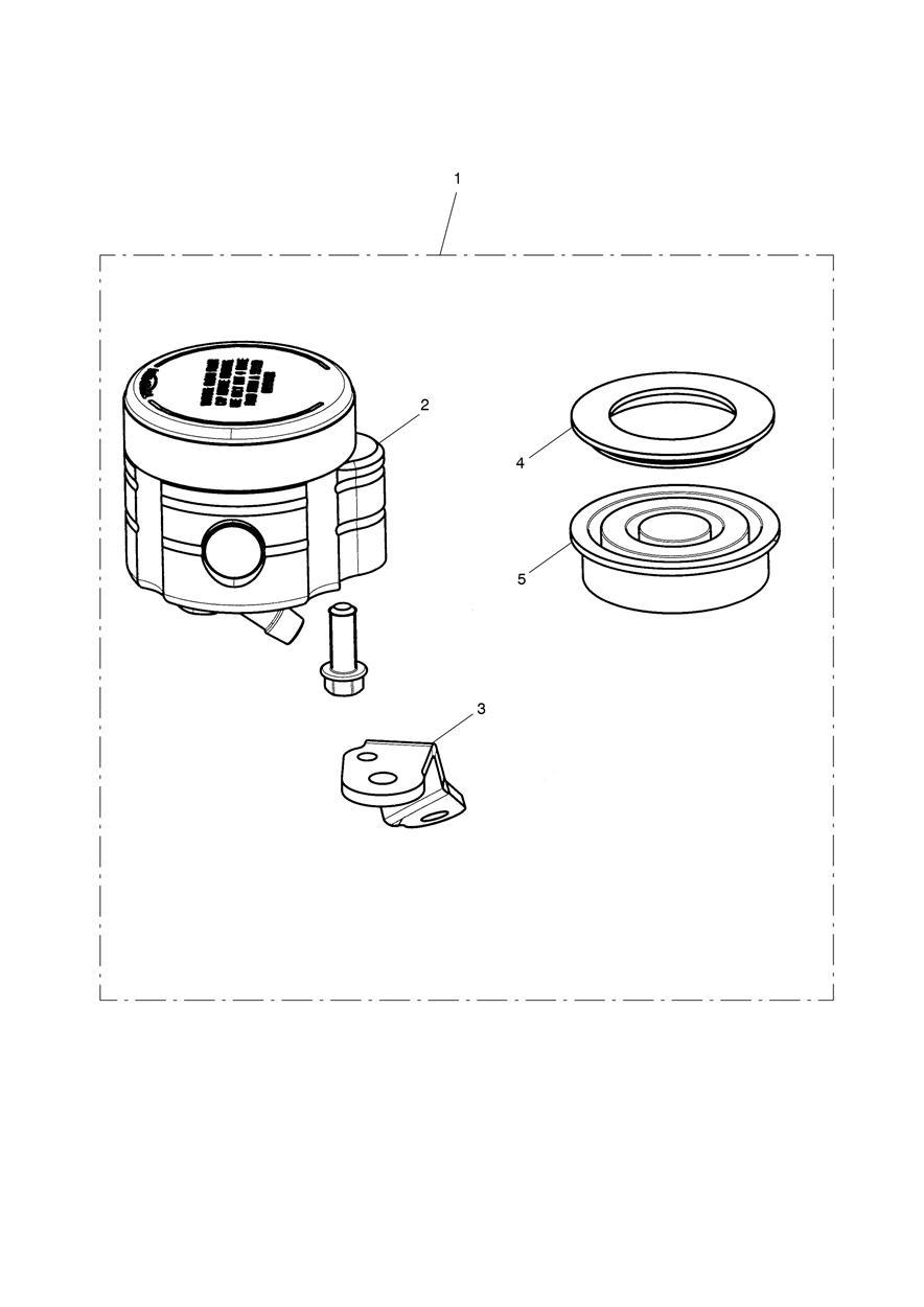 Reservoir, Front, Machined exploded diagram