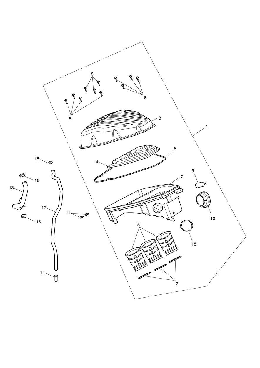 Airbox exploded diagram
