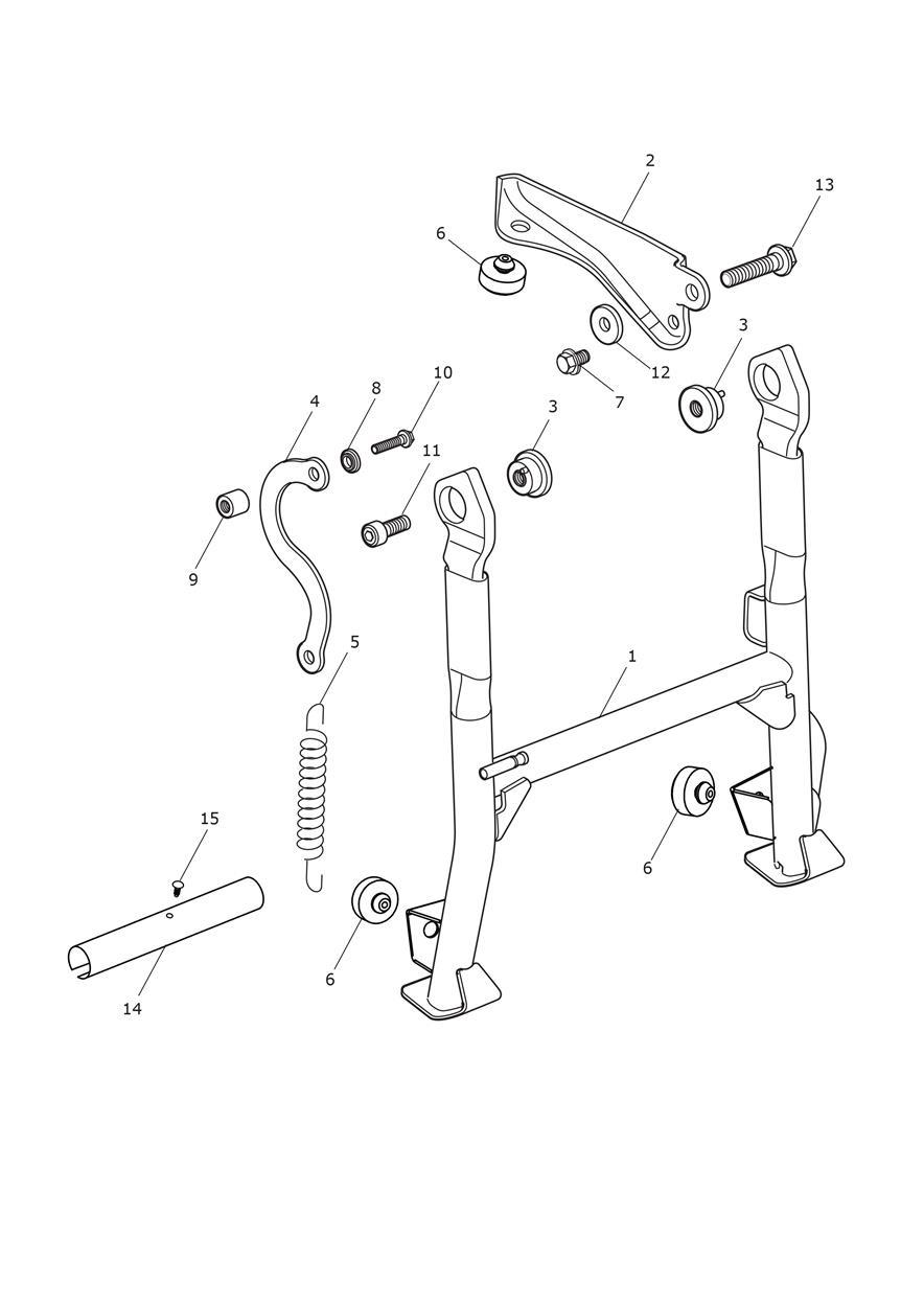 Centrestand exploded diagram