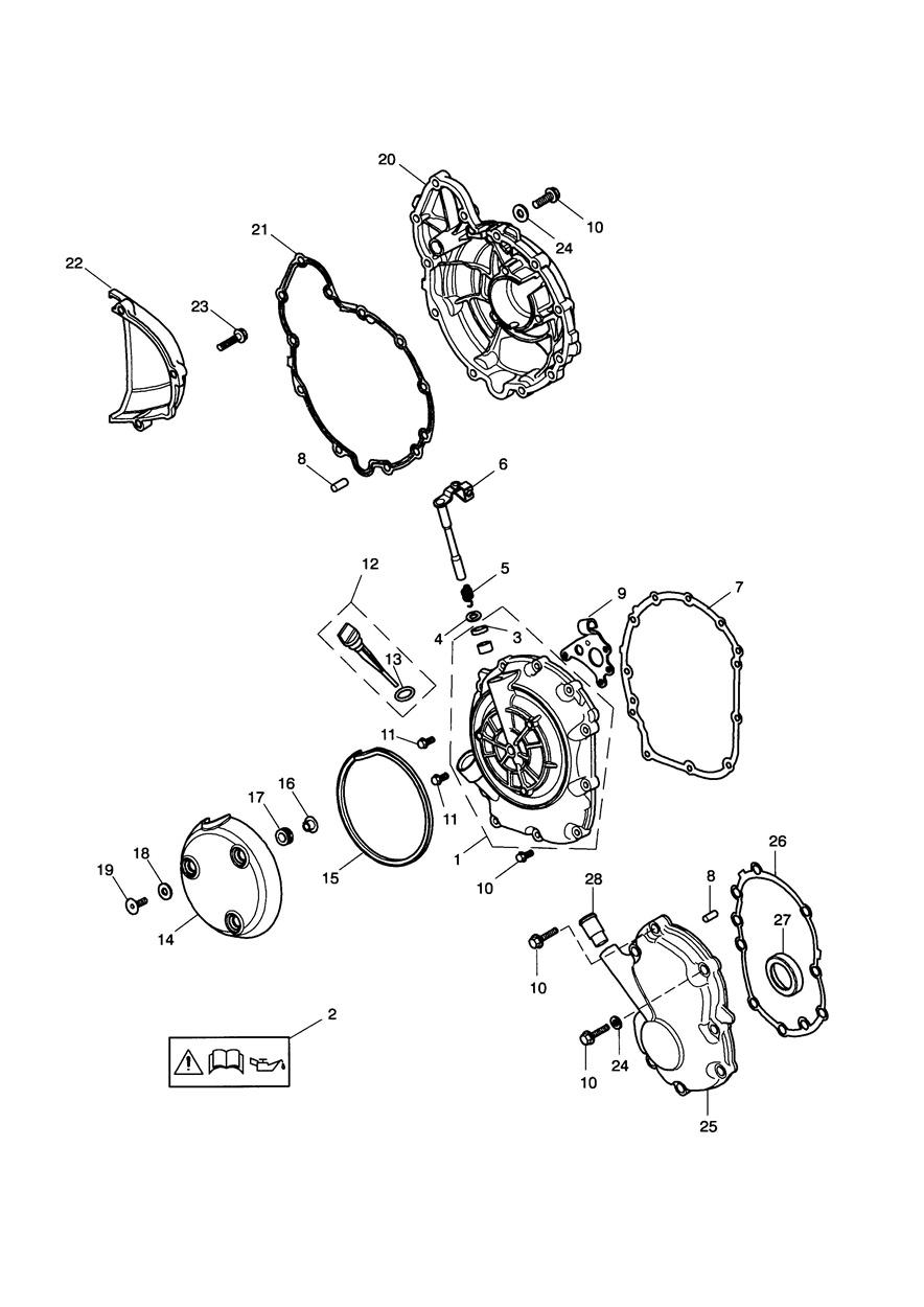 Engine Covers - Daytona 600 exploded diagram