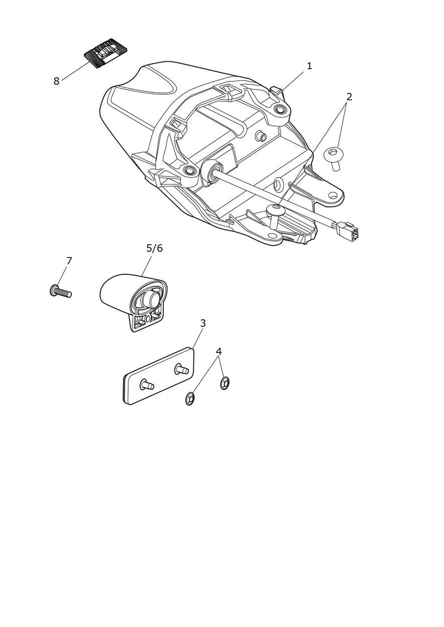 Rear Light exploded diagram