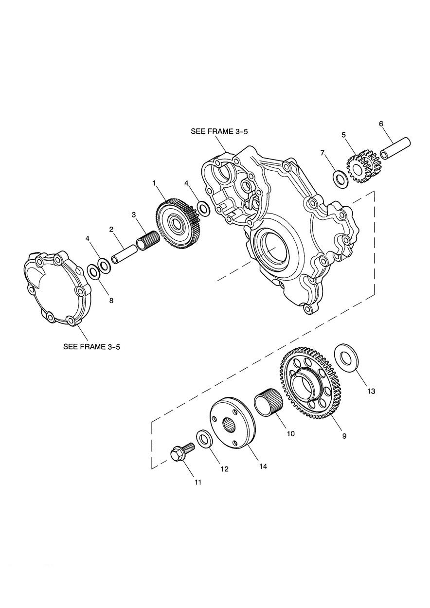 Starter Drive Gears exploded diagram