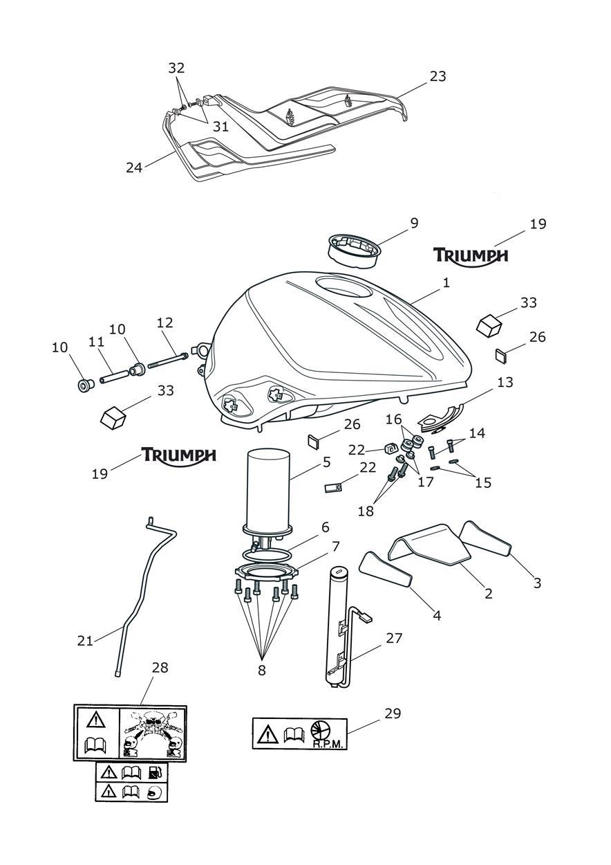Fuel Tank, Fuel Pump & Fittings exploded diagram