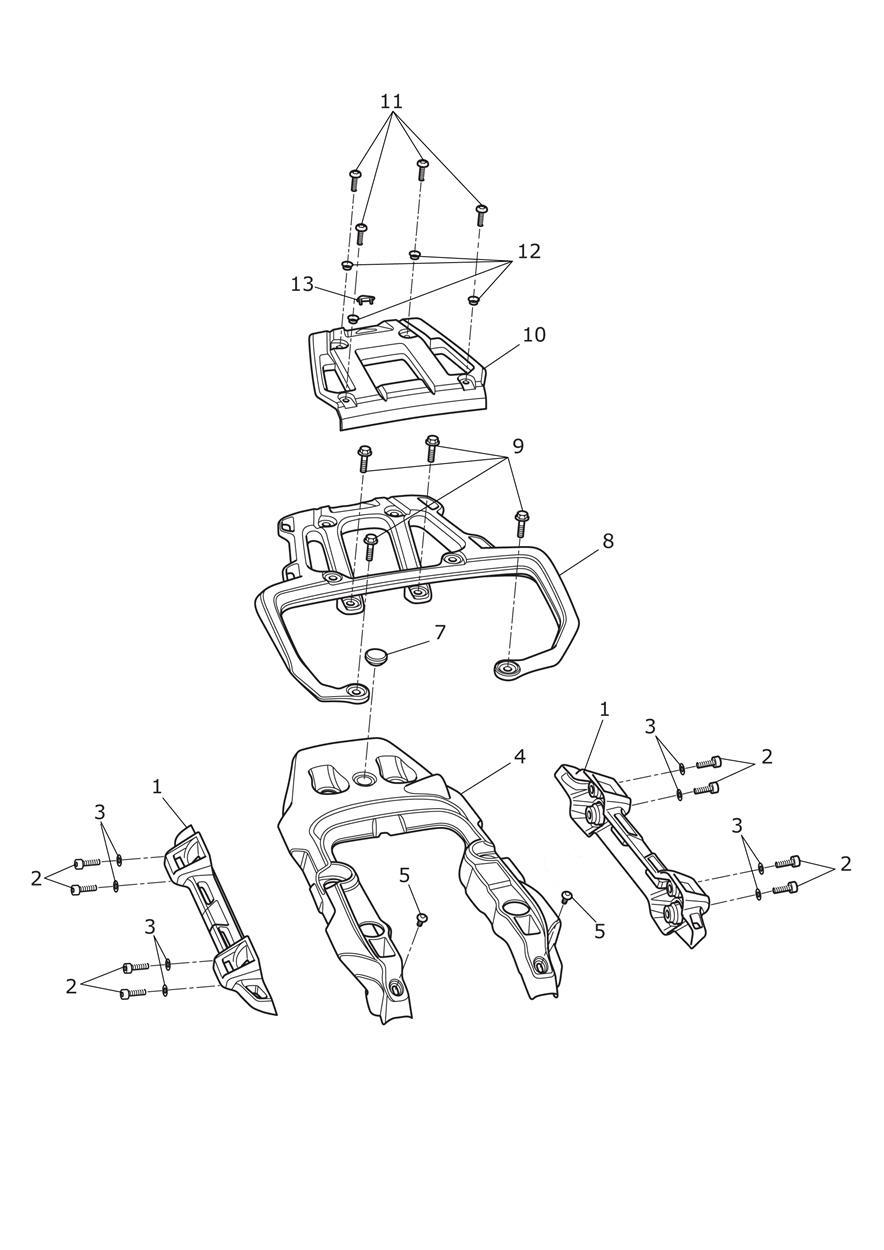 Rear Rack exploded diagram