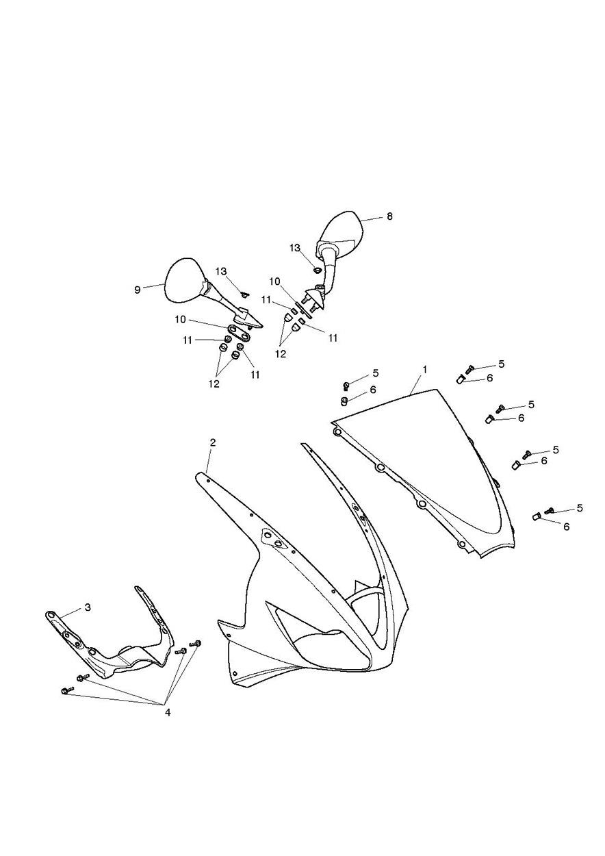 Bodywork - Cockpit exploded diagram