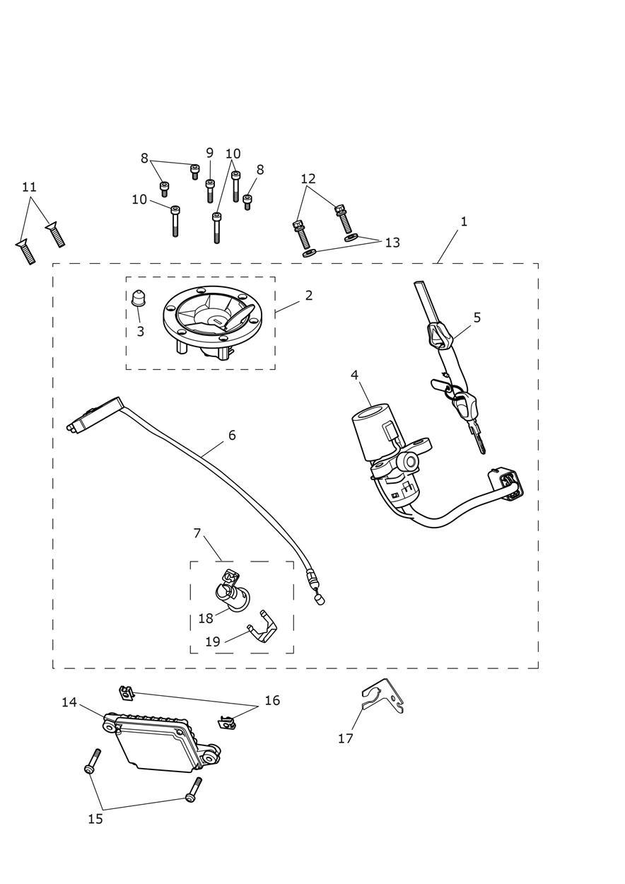 Lockset exploded diagram