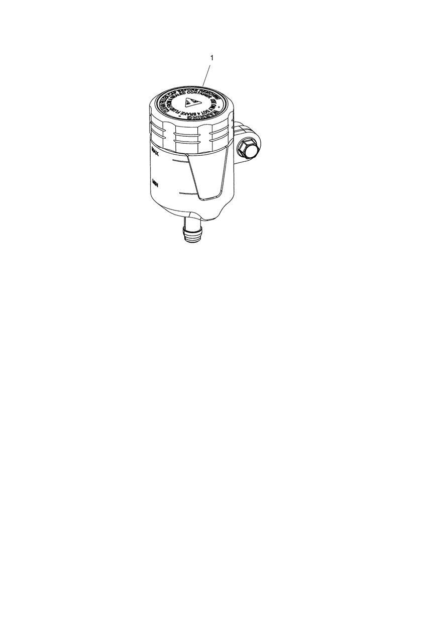 Rear Brake Reservoir exploded diagram