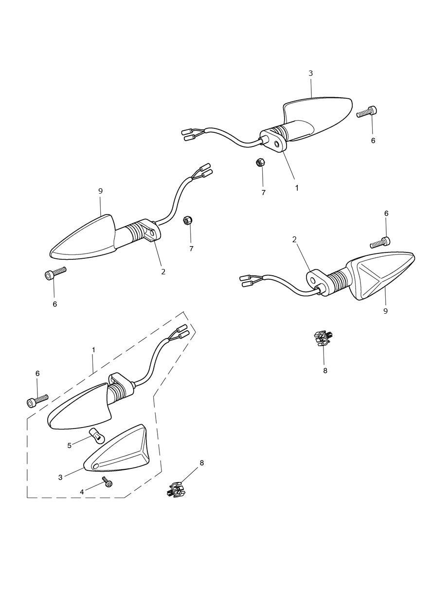 Indicators exploded diagram