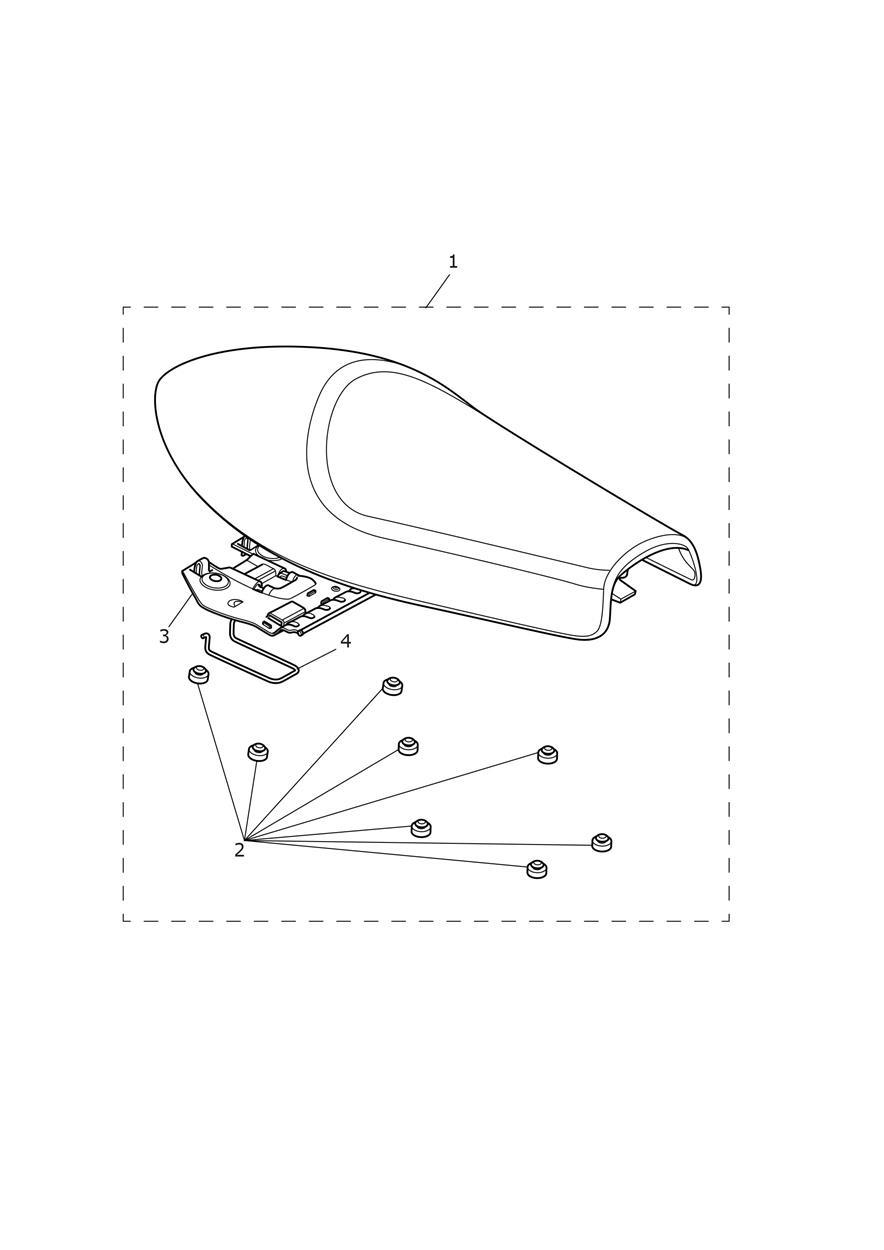 Seat Assembly - Single Seat Version exploded diagram