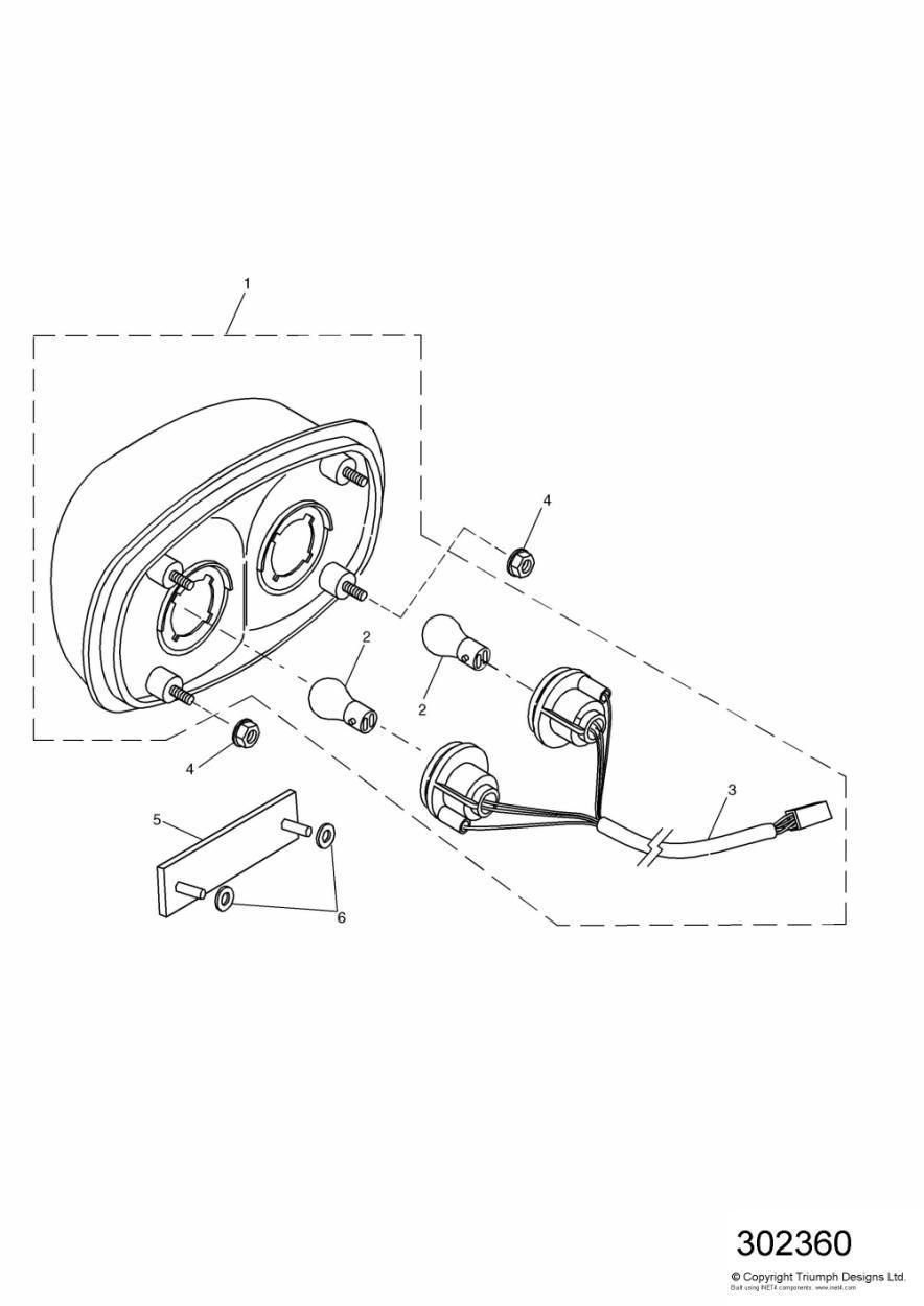 Rear Lamps exploded diagram