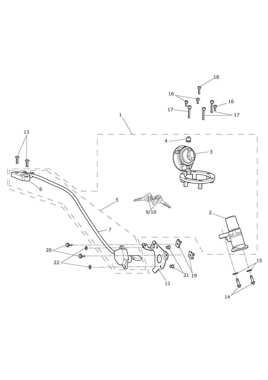 Ignition Switch & Lock Set exploded diagram