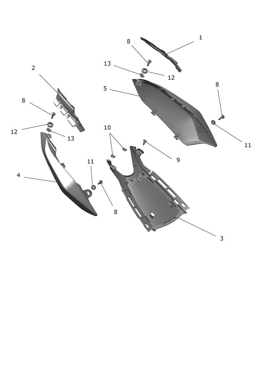 Rear Bodywork exploded diagram