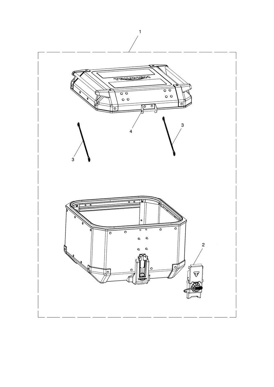 Top Box, Aluminium, Blk, KL exploded diagram