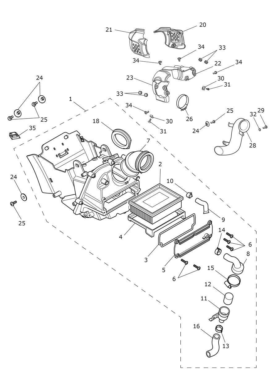 Airbox exploded diagram