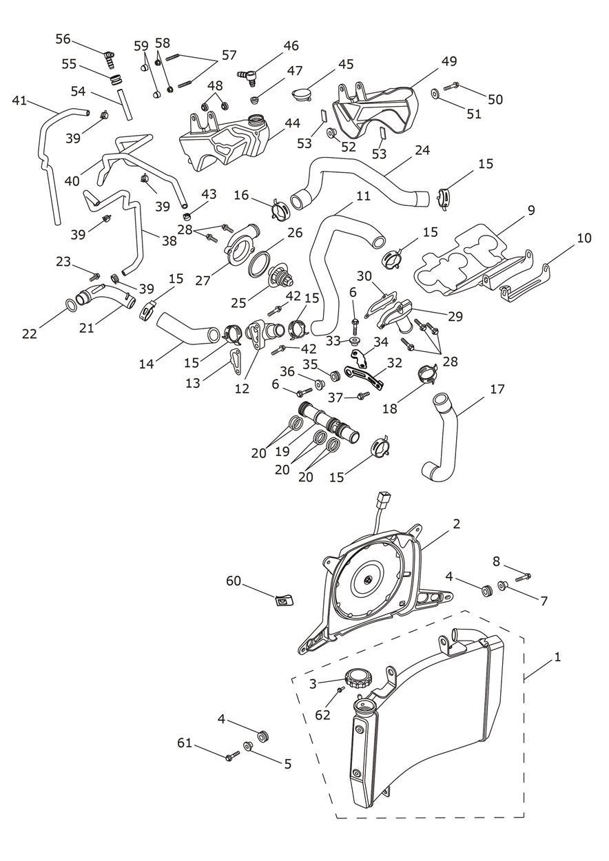 Cooling System exploded diagram