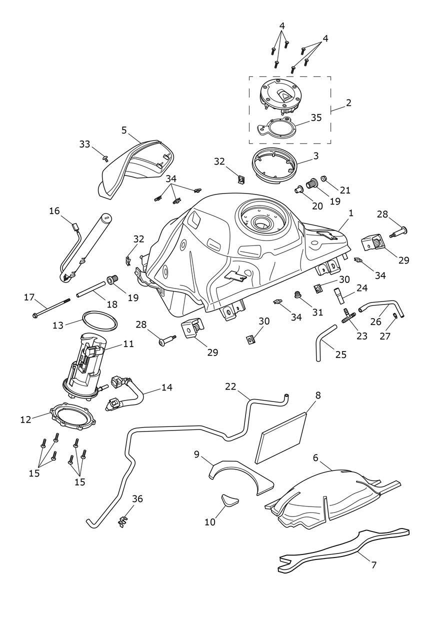 Fuel Tank Assembly exploded diagram
