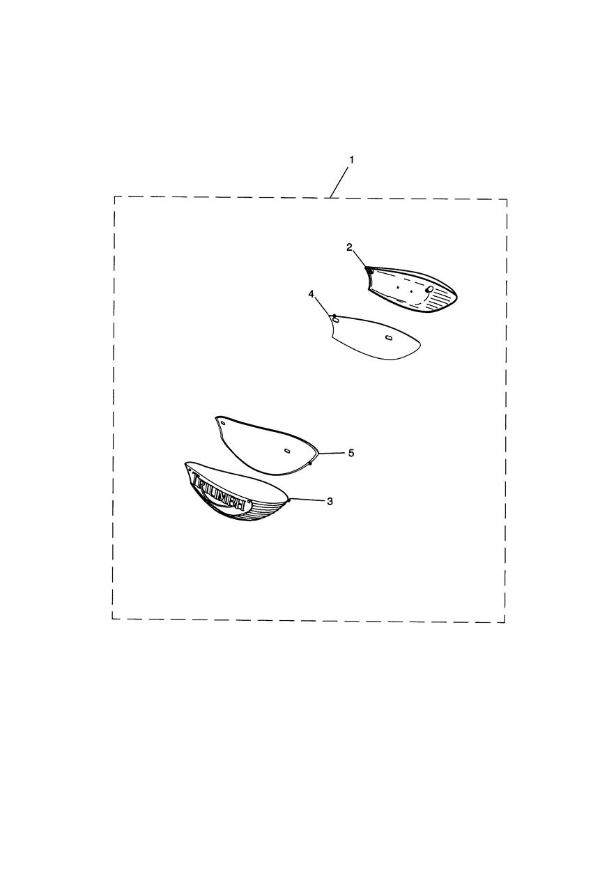 Eyebrow Tank Badge Kit exploded diagram