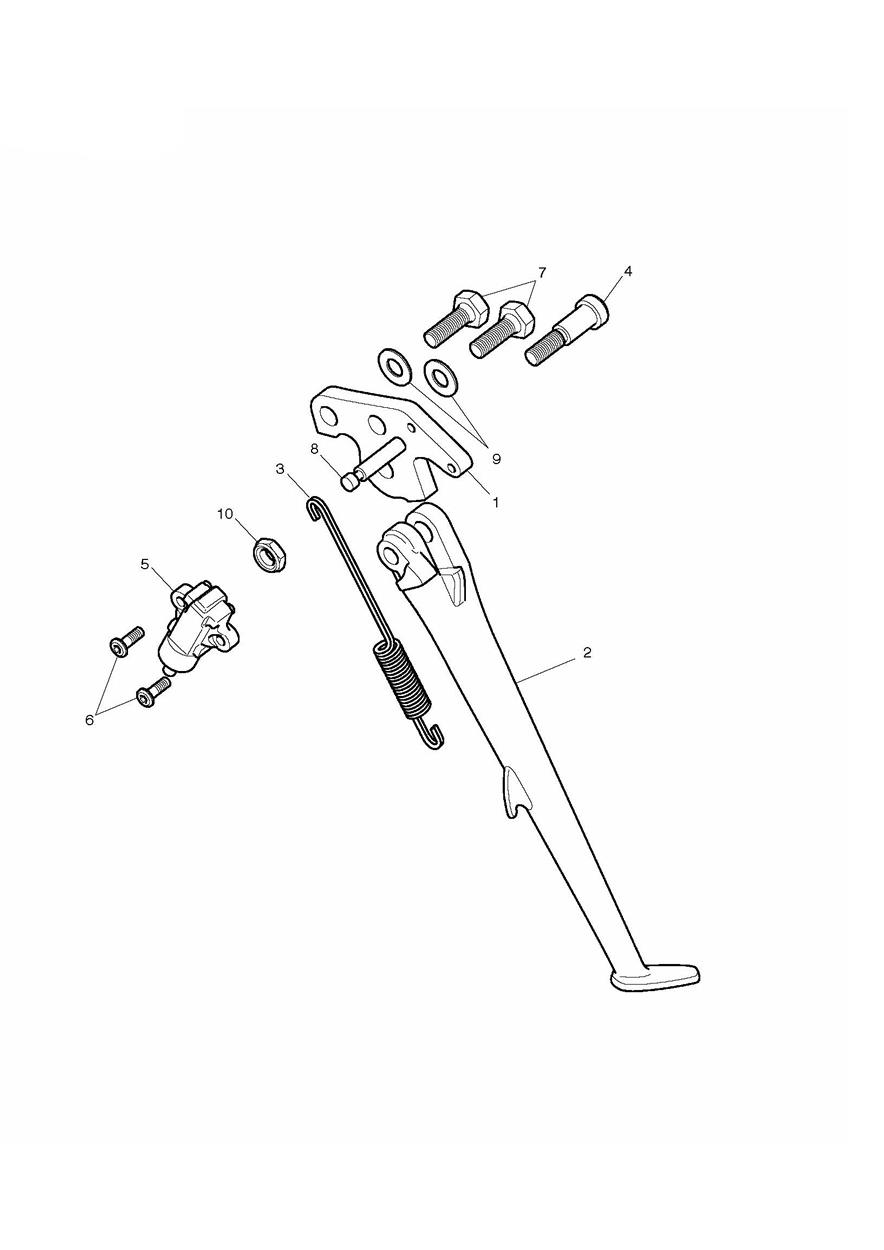 Sidestand exploded diagram