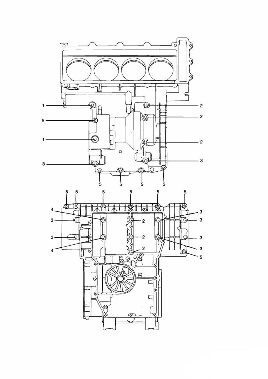Crankcase Fixings 4 Cylinder Grey exploded diagram