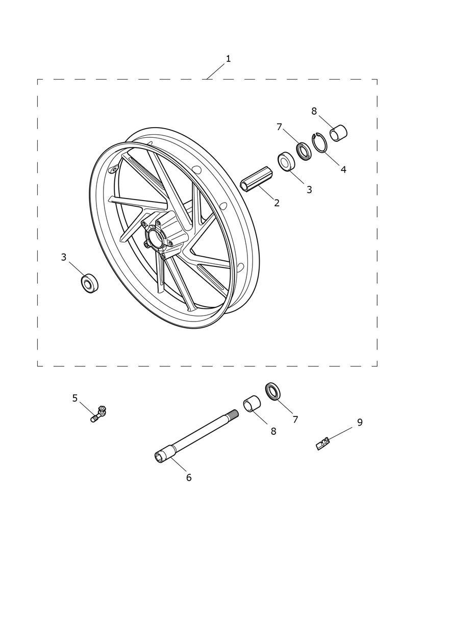 Front Wheel exploded diagram