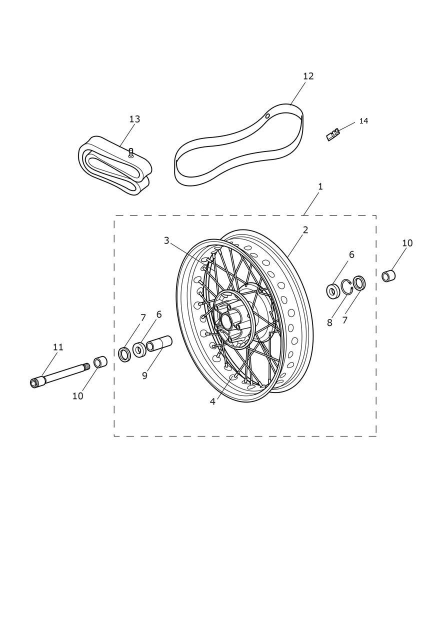 Front Wheel exploded diagram